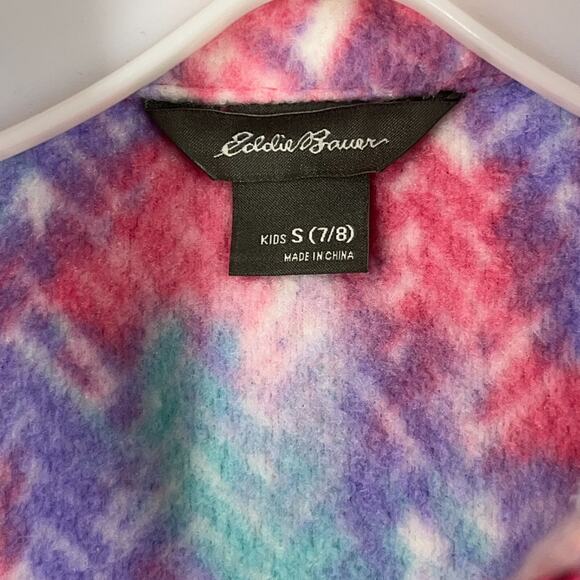 Eddie Bauer Girls Lone Peak Fleece Jacket Insert Small 7-8 Magenta Full-zip - Picture 4 of 9